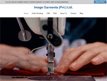 Tablet Screenshot of imagegarments.com